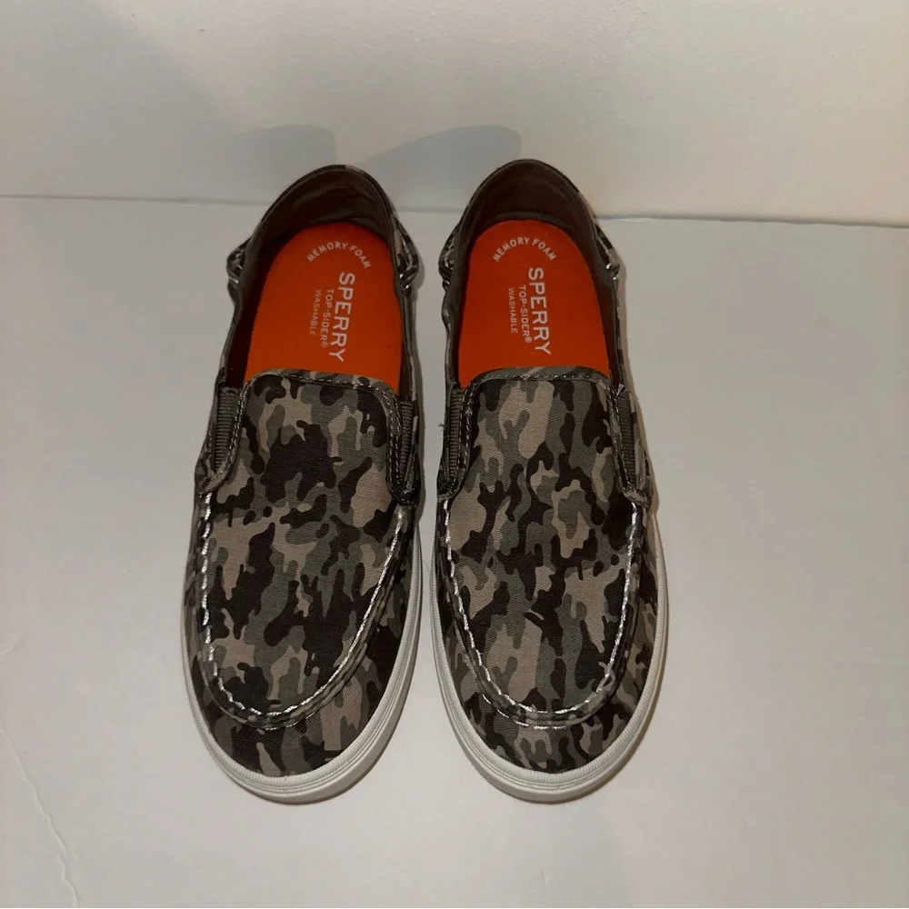 Sperry Camouflage Top Sider Salty Unisex flat shoes size 5 Big Kids 🆕 no box